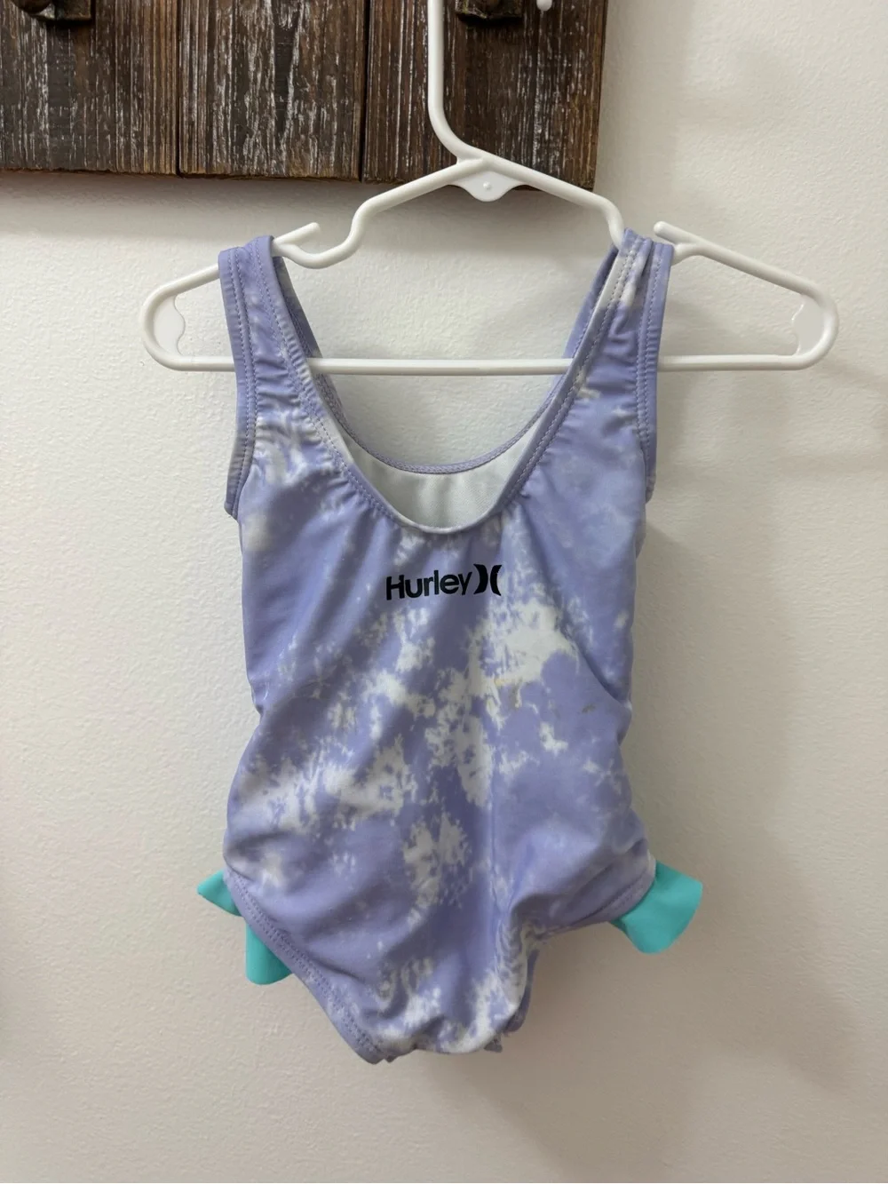 Hurley lavender tie-dye infant swimsuit